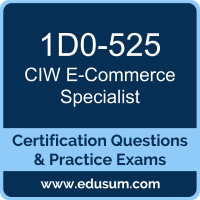 E-Commerce Specialist Dumps, E-Commerce Specialist PDF, 1D0-525 PDF, E-Commerce Specialist Braindumps, 1D0-525 Questions PDF, CIW 1D0-525 VCE