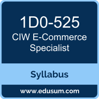 E-Commerce Specialist PDF, 1D0-525 Dumps, 1D0-525 PDF, E-Commerce Specialist VCE, 1D0-525 Questions PDF, CIW 1D0-525 VCE