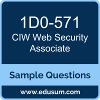 Web Security Associate Dumps, 1D0-571 Dumps, 1D0-571 PDF, Web Security Associate VCE, CIW 1D0-571 VCE