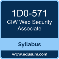 Web Security Associate PDF, 1D0-571 Dumps, 1D0-571 PDF, Web Security Associate VCE, 1D0-571 Questions PDF, CIW 1D0-571 VCE