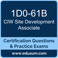 Site Development Associate Dumps, Site Development Associate PDF, 1D0-61B PDF, Site Development Associate Braindumps, 1D0-61B Questions PDF, CIW 1D0-61B VCE