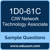 Network Technology Associate Dumps, 1D0-61C Dumps, 1D0-61C PDF, Network Technology Associate VCE, CIW 1D0-61C VCE