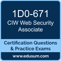 Web Security Associate Dumps, Web Security Associate PDF, 1D0-671 PDF, Web Security Associate Braindumps, 1D0-671 Questions PDF, CIW 1D0-671 VCE, CIW Web Security Associate Dumps