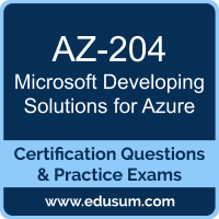 Developing Solutions for Azure Dumps, Developing Solutions for Azure PDF, AZ-204 PDF, Developing Solutions for Azure Braindumps, AZ-204 Questions PDF, Microsoft AZ-204 VCE, Microsoft MCA Azure Developer Dumps