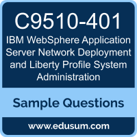 WebSphere Application Server Network Deployment and Liberty Profile System Administration Dumps, C9510-401 Dumps, C9510-401 PDF, WebSphere Application Server Network Deployment and Liberty Profile System Administration VCE, IBM C9510-401 VCE