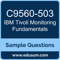 Tivoli Monitoring Fundamentals Dumps, C9560-503 Dumps, C9560-503 PDF, Tivoli Monitoring Fundamentals VCE, IBM C9560-503 VCE