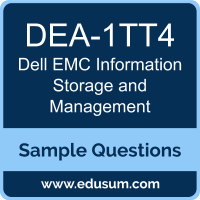 Information Storage and Management Dumps, DEA-1TT4 Dumps, DEA-1TT4 PDF, Information Storage and Management VCE, Dell EMC DEA-1TT4 VCE, Dell EMC DECA-ISM PDF