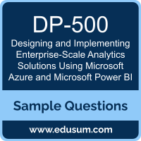 Designing and Implementing Enterprise-Scale Analytics Solutions Using Microsoft Azure and Microsoft Power BI Dumps, DP-500 Dumps, DP-500 PDF, Designing and Implementing Enterprise-Scale Analytics Solutions Using Microsoft Azure and Microsoft Power BI VCE, Microsoft DP-500 VCE, Microsoft MCA Azure Enterprise Data Analyst PDF