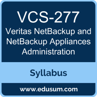 NetBackup and NetBackup Appliances Administration PDF, VCS-277 Dumps, VCS-277 PDF, NetBackup and NetBackup Appliances Administration VCE, VCS-277 Questions PDF, Veritas VCS-277 VCE