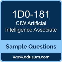 Artificial Intelligence Associate Dumps, 1D0-181 Dumps, 1D0-181 PDF, Artificial Intelligence Associate VCE, CIW 1D0-181 VCE, CIW Artificial Intelligence Associate PDF