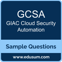 GCSA Dumps, GCSA PDF, GCSA VCE, GIAC Cloud Security Automation VCE, GIAC GCSA PDF