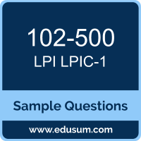 LPIC-1 Dumps, 102-500 Dumps, 102-500 PDF, LPIC-1 VCE, LPI 102-500 VCE