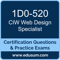 Web Design Specialist Dumps, Web Design Specialist PDF, 1D0-520 PDF, Web Design Specialist Braindumps, 1D0-520 Questions PDF, CIW 1D0-520 VCE