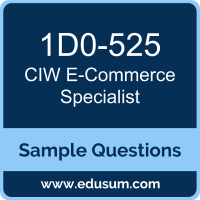 E-Commerce Specialist Dumps, 1D0-525 Dumps, 1D0-525 PDF, E-Commerce Specialist VCE, CIW 1D0-525 VCE