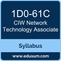 Network Technology Associate PDF, 1D0-61C Dumps, 1D0-61C PDF, Network Technology Associate VCE, 1D0-61C Questions PDF, CIW 1D0-61C VCE