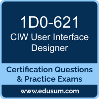 User Interface Designer Dumps, User Interface Designer PDF, 1D0-621 PDF, User Interface Designer Braindumps, 1D0-621 Questions PDF, CIW 1D0-621 VCE, CIW User Interface Designer Dumps