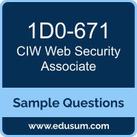 Web Security Associate Dumps, 1D0-671 Dumps, 1D0-671 PDF, Web Security Associate VCE, CIW 1D0-671 VCE, CIW Web Security Associate PDF