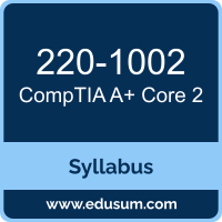 A+ Core 2 PDF, 220-1002 Dumps, 220-1002 PDF, A+ Core 2 VCE, 220-1002 Questions PDF, CompTIA 220-1002 VCE, CompTIA A Plus (Core 2) Dumps, CompTIA A Plus (Core 2) PDF