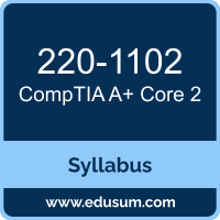 A+ Core 2 PDF, 220-1102 Dumps, 220-1102 PDF, A+ Core 2 VCE, 220-1102 Questions PDF, CompTIA 220-1102 VCE, CompTIA A Plus (Core 2) Dumps, CompTIA A Plus (Core 2) PDF