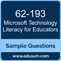 Technology Literacy for Educators Dumps, 62-193 Dumps, 62-193 PDF, Technology Literacy for Educators VCE, Microsoft 62-193 VCE, Microsoft MCE Technology Literacy for Educators PDF