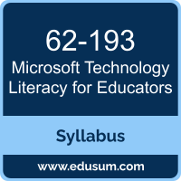 Technology Literacy for Educators PDF, 62-193 Dumps, 62-193 PDF, Technology Literacy for Educators VCE, 62-193 Questions PDF, Microsoft 62-193 VCE, Microsoft MCE Technology Literacy for Educators Dumps, Microsoft MCE Technology Literacy for Educators PDF