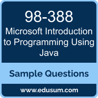 Introduction to Programming Using Java Dumps, 98-388 Dumps, 98-388 PDF, Introduction to Programming Using Java VCE, Microsoft 98-388 VCE, Microsoft MTA Introduction to Programming Using Java PDF