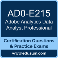 Analytics Data Analyst Professional Dumps, Analytics Data Analyst Professional PDF, AD0-E215 PDF, Analytics Data Analyst Professional Braindumps, AD0-E215 Questions PDF, Adobe AD0-E215 VCE, Adobe Analytics Data Analyst Professional Dumps