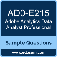 Analytics Data Analyst Professional Dumps, AD0-E215 Dumps, AD0-E215 PDF, Analytics Data Analyst Professional VCE, Adobe AD0-E215 VCE, Adobe Analytics Data Analyst Professional PDF