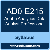 Analytics Data Analyst Professional PDF, AD0-E215 Dumps, AD0-E215 PDF, Analytics Data Analyst Professional VCE, AD0-E215 Questions PDF, Adobe AD0-E215 VCE, Adobe Analytics Data Analyst Professional Dumps, Adobe Analytics Data Analyst Professional PDF