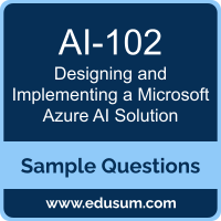 Designing and Implementing a Microsoft Azure AI Solution Dumps, AI-102 Dumps, AI-102 PDF, Designing and Implementing a Microsoft Azure AI Solution VCE, Microsoft AI-102 VCE, Designing and Implementing a Microsoft Azure AI Solution PDF