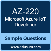 Azure IoT Developer Dumps, AZ-220 Dumps, AZ-220 PDF, Azure IoT Developer VCE, Microsoft AZ-220 VCE, Microsoft Azure IoT Developer PDF