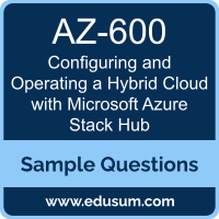 Configuring and Operating a Hybrid Cloud with Microsoft Azure Stack Hub Dumps, AZ-600 Dumps, AZ-600 PDF, Configuring and Operating a Hybrid Cloud with Microsoft Azure Stack Hub VCE, Microsoft AZ-600 VCE, Microsoft MCSE Core Infrastructure PDF