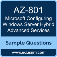 Configuring Windows Server Hybrid Advanced Services Dumps, AZ-801 Dumps, AZ-801 PDF, Configuring Windows Server Hybrid Advanced Services VCE, Microsoft AZ-801 VCE, Microsoft Configuring Windows Server Hybrid Advanced Services PDF