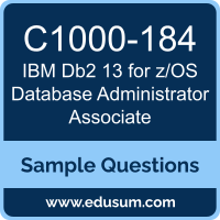 Db2 13 for z/OS Database Administrator Associate Dumps, C1000-184 Dumps, C1000-184 PDF, Db2 13 for z/OS Database Administrator Associate VCE, IBM C1000-184 VCE, IBM Db2 13 for z/OS Database Administrator Associate PDF