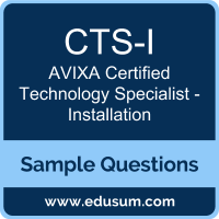 CTS-I Dumps, CTS-I PDF, CTS-I VCE, AVIXA Certified Technology Specialist - Installation VCE, AVIXA CTS-I - Installation PDF