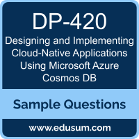 Designing and Implementing Cloud-Native Applications Using Microsoft Azure Cosmos DB Dumps, DP-420 Dumps, DP-420 PDF, Designing and Implementing Cloud-Native Applications Using Microsoft Azure Cosmos DB VCE, Microsoft DP-420 VCE, Designing and Implementing Cloud-Native Applications Using Microsoft Azure Cosmos DB PDF