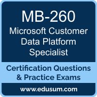 Customer Data Platform Specialist Dumps, Customer Data Platform Specialist PDF, MB-260 PDF, Customer Data Platform Specialist Braindumps, MB-260 Questions PDF, Microsoft MB-260 VCE, Microsoft Customer Data Platform Specialist Dumps