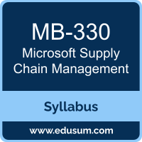Supply Chain Management PDF, MB-330 Dumps, MB-330 PDF, Supply Chain Management VCE, MB-330 Questions PDF, Microsoft MB-330 VCE
