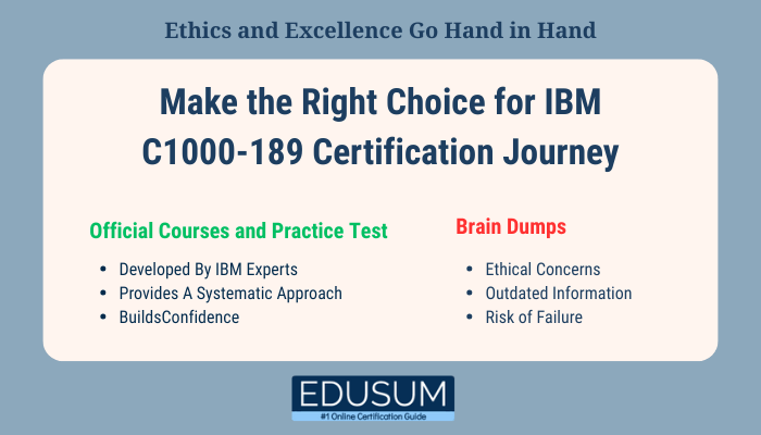 Make the Right Choice for IBM C1000-189 Certification Journey