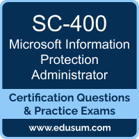 Information Protection Administrator Dumps, Information Protection Administrator PDF, SC-400 PDF, Information Protection Administrator Braindumps, SC-400 Questions PDF, Microsoft SC-400 VCE, Microsoft Information Protection Administrator Dumps