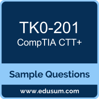 CTT+ Dumps, TK0-201 Dumps, TK0-201 PDF, CTT+ VCE, CompTIA TK0-201 VCE, CompTIA CTT Plus PDF