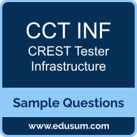 Tester Infrastructure Dumps, CCT INF Dumps, CCT INF PDF, Tester Infrastructure VCE, CREST CCT INF VCE, CREST Tester Infrastructure PDF