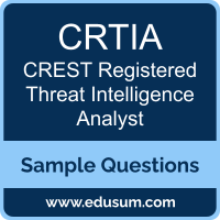 Registered Threat Intelligence Analyst Dumps, CRTIA Dumps, CRTIA PDF, Registered Threat Intelligence Analyst VCE, CREST CRTIA VCE, CREST Registered Threat Intelligence Analyst PDF