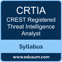 Registered Threat Intelligence Analyst PDF, CRTIA Dumps, CRTIA PDF, Registered Threat Intelligence Analyst VCE, CRTIA Questions PDF, CREST CRTIA VCE, CREST Registered Threat Intelligence Analyst Dumps, CREST Registered Threat Intelligence Analyst PDF