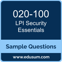 Security Essentials Dumps, 020-100 Dumps, 020-100 PDF, Security Essentials VCE, LPI 020-100 VCE, LPI Security Essentials 020 PDF