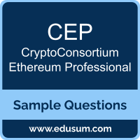Ethereum Professional Dumps, CEP Dumps, CEP PDF, Ethereum Professional VCE, CryptoConsortium CEP VCE, CryptoConsortium C4 CEP PDF
