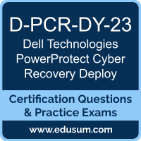 PowerProtect Cyber Recovery Deploy Dumps, PowerProtect Cyber Recovery Deploy PDF, D-PCR-DY-23 PDF, PowerProtect Cyber Recovery Deploy Braindumps, D-PCR-DY-23 Questions PDF, Dell Technologies D-PCR-DY-23 VCE, Dell Technologies PowerProtect Cyber Recovery Deploy Dumps