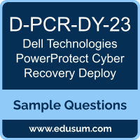 PowerProtect Cyber Recovery Deploy Dumps, D-PCR-DY-23 Dumps, D-PCR-DY-23 PDF, PowerProtect Cyber Recovery Deploy VCE, Dell Technologies D-PCR-DY-23 VCE, Dell Technologies PowerProtect Cyber Recovery Deploy PDF