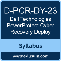 PowerProtect Cyber Recovery Deploy PDF, D-PCR-DY-23 Dumps, D-PCR-DY-23 PDF, PowerProtect Cyber Recovery Deploy VCE, D-PCR-DY-23 Questions PDF, Dell Technologies D-PCR-DY-23 VCE, Dell Technologies PowerProtect Cyber Recovery Deploy Dumps, Dell Technologies PowerProtect Cyber Recovery Deploy PDF