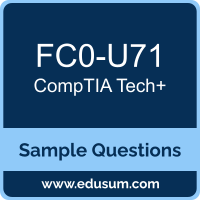 Tech+ Dumps, FC0-U71 Dumps, FC0-U71 PDF, Tech+ VCE, CompTIA FC0-U71 VCE, CompTIA Tech Plus PDF